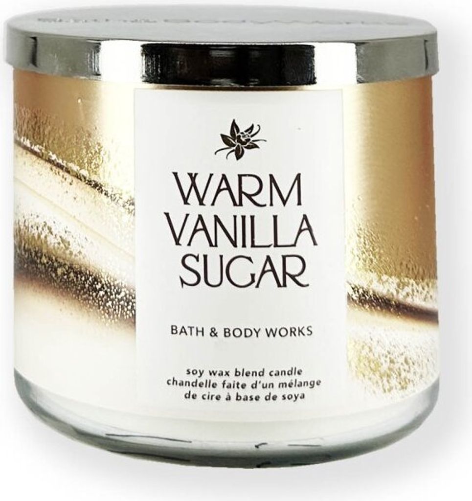 Bath & Body Works 3-Docht Duftkerze WARM VANILLA SUGAR 411 Produktbild 