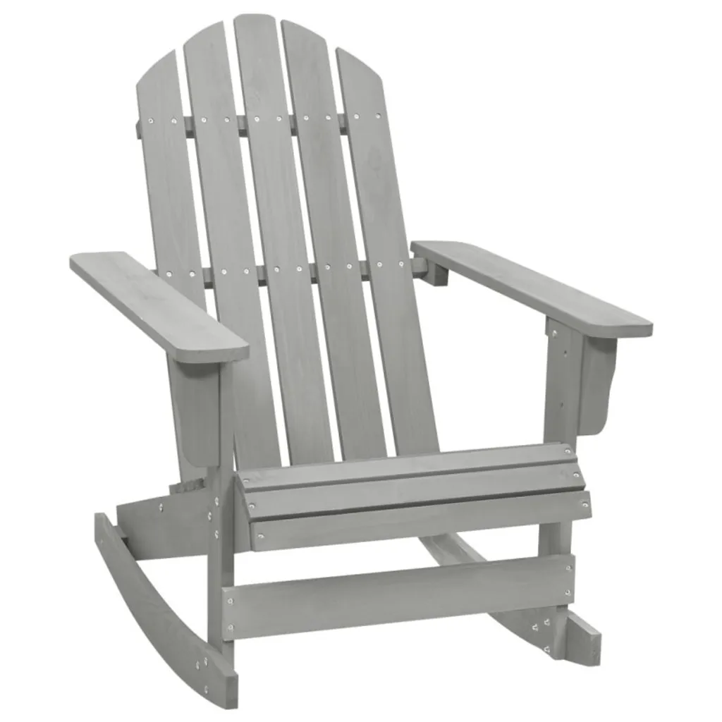 Chaise à bascule jardin bois gris : fini le mal de dos en extérieur - 13