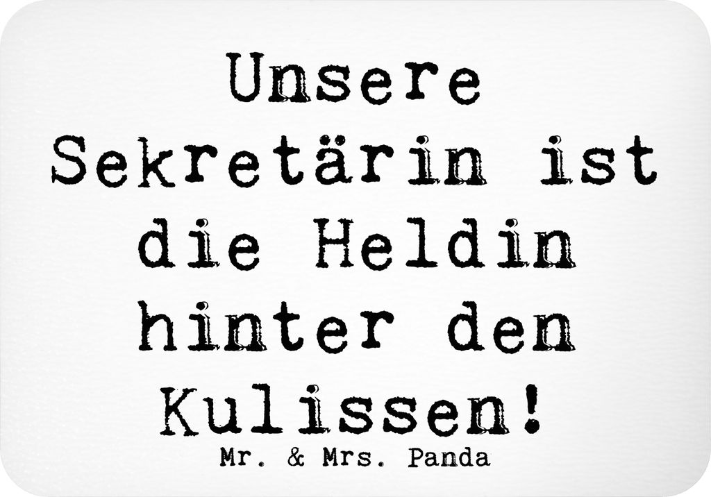 Mr. & Mrs. Panda magnet Spruch Sekretärin Heldin - Weiß - Geschenk, Dankeschön Büro, Anerkennung, whiteboardmagnet, Aufmerksamkeit, Notizhalter...