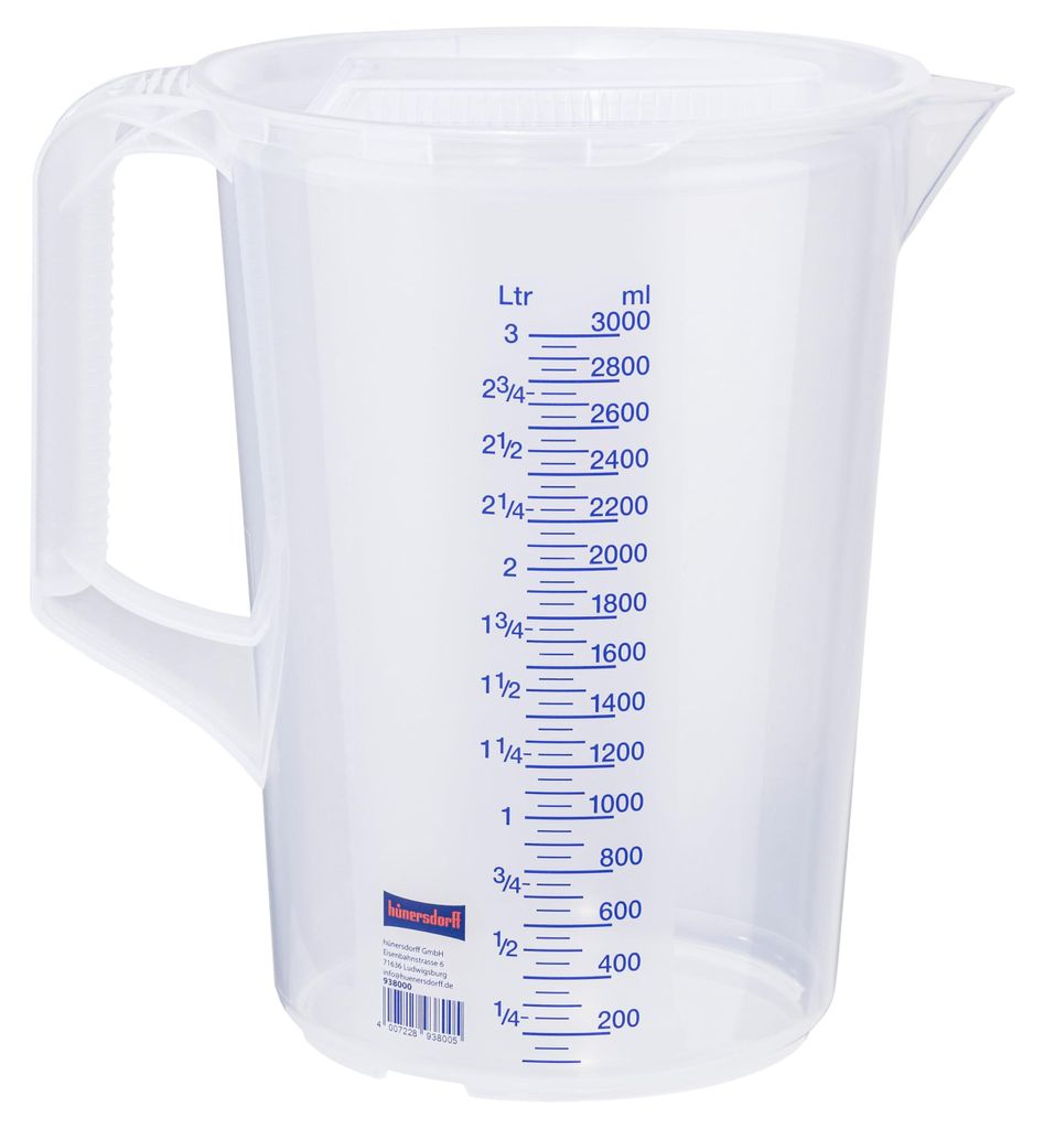 Probeta graduada Hünersdorff de 3000 ml, fabricada en Imagen del producto 