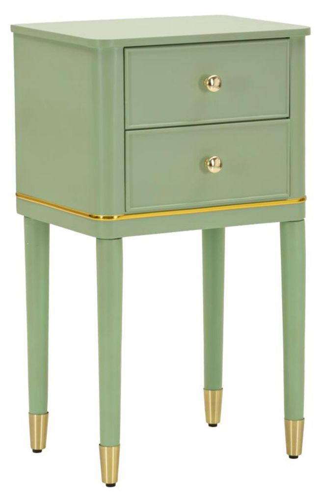 Table De Chevet Camille Green 40 Cm - Pin Et Mdf, Style Image du produit 