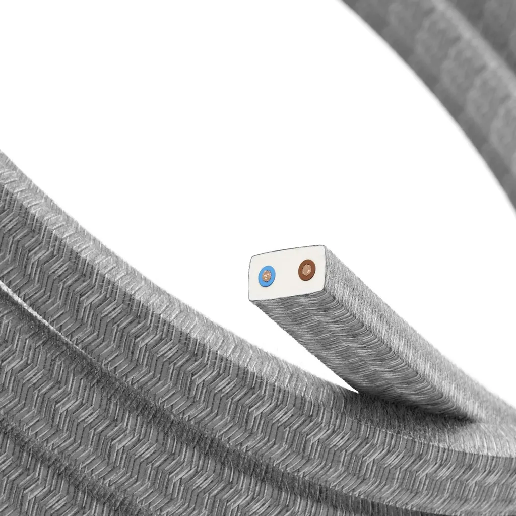Câble électrique plat Natural Linen Brown CN04 Creative-Cables 25m - 2