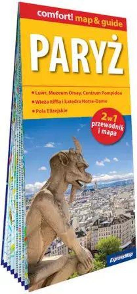 Paryż laminowany map&guide 2w1 przewodnik i mapa