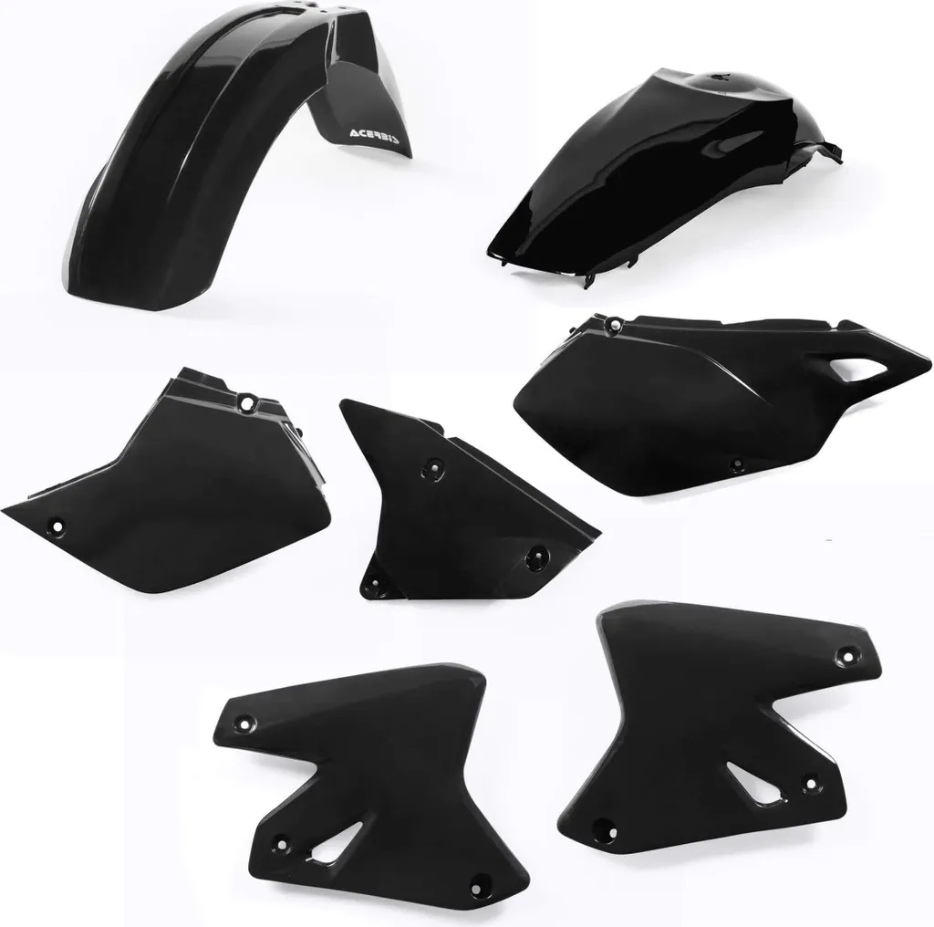 ACERBIS Kit d'habillage 7 pièces noir haute résistance pour motocross