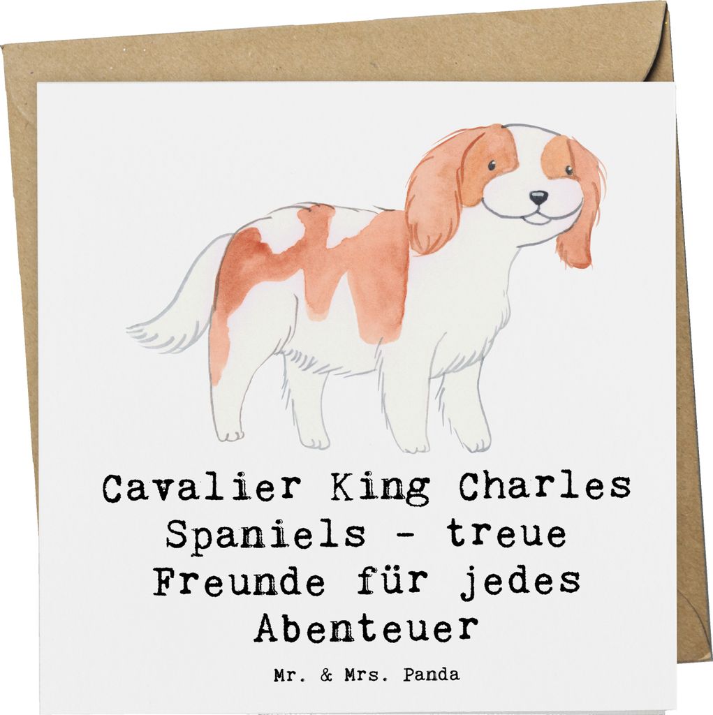 Mr. & Mrs. Panda doppelkarte Cavalier King Charles Spaniel Produktbild 