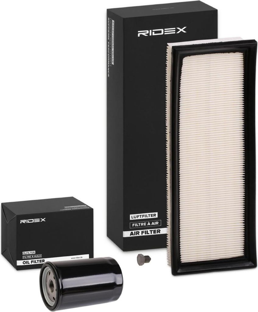 RIDEX Filterset Inspektionspaket Filtersatz für VW GOLF II (19E, 1G1) GOLF I Cabriolet (155) GOLF I (17) Jetta II (19E, 1G2, 165) SCIROCCO (53)