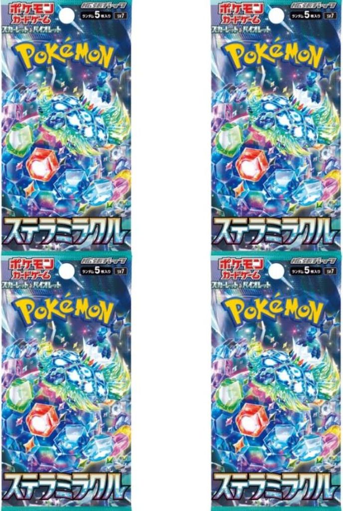 booster 4X Pokemon Stellar Miracle Sv7 - z 4 boosterami po Zdjęcie produktu 