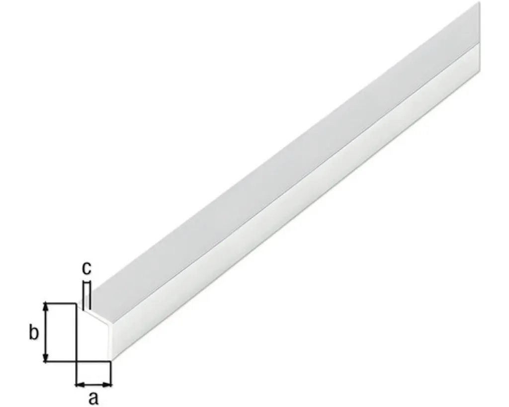 Profilé d'angle adhésif en aluminium aspect chrome pour protection