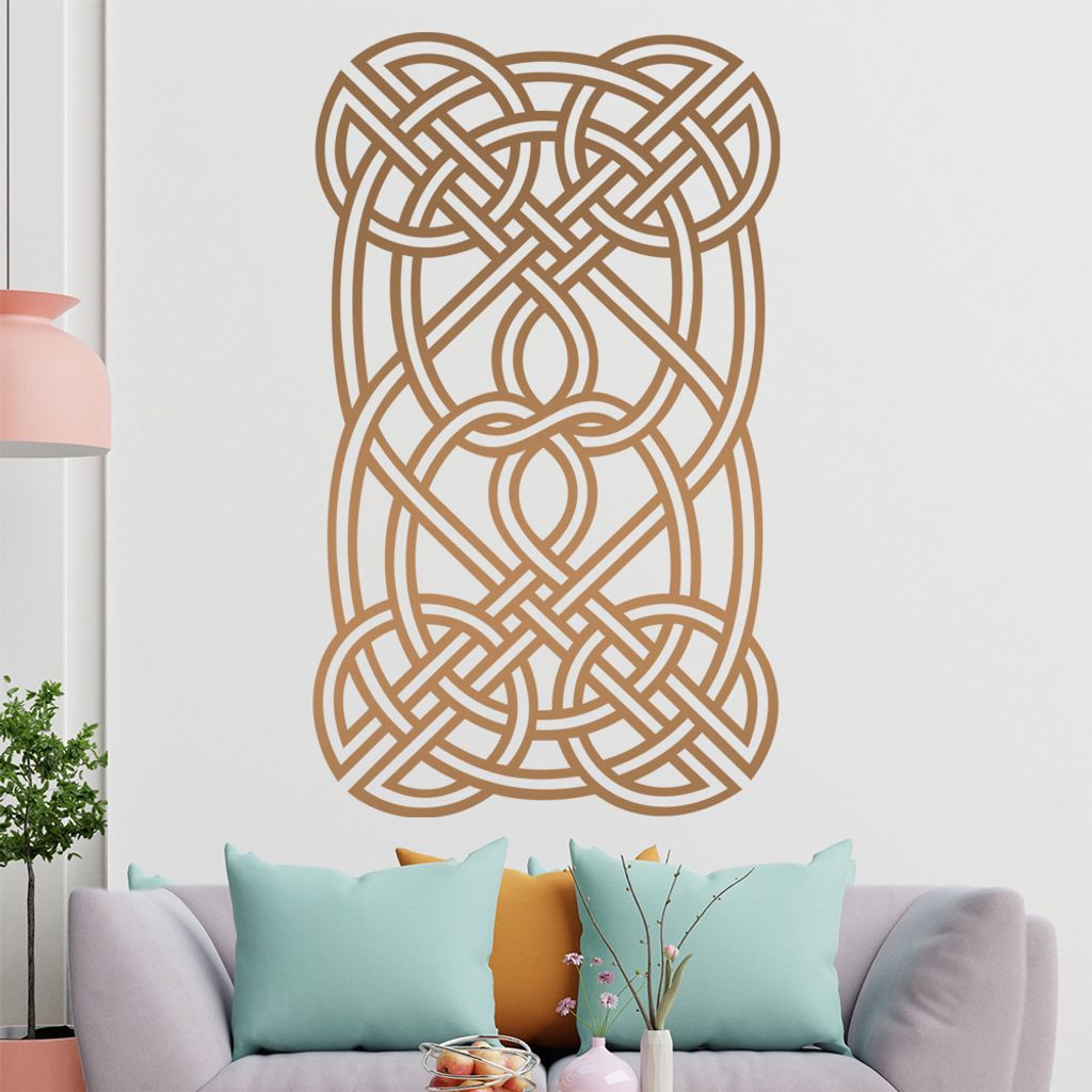 keltischer Knoten - Knotenmuster Wandtattoo in 6 Größen - Wandaufkleber Wall Sticker - Dekoration, Küche, Wohnzimmer, Schlafzimmer, Badezimmer