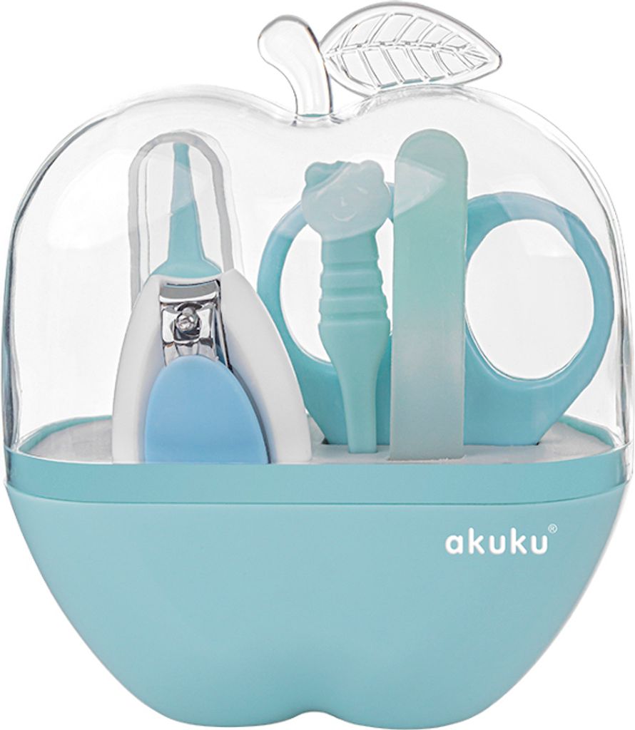 AKUKU Apple Case Baby Nagelpflegeset Blau A0043