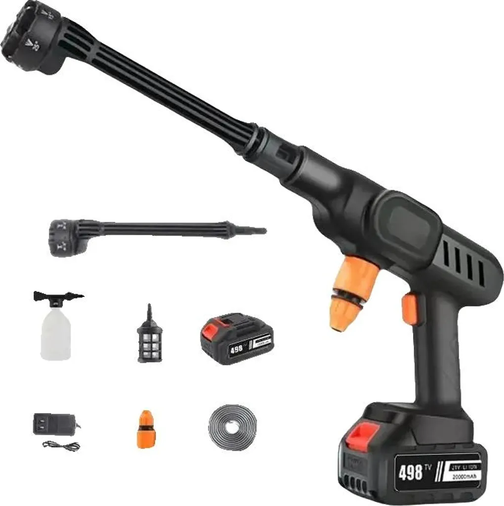Nettoyez tout sans prise électrique : Pistolet haute pression sans fil 6-en-1