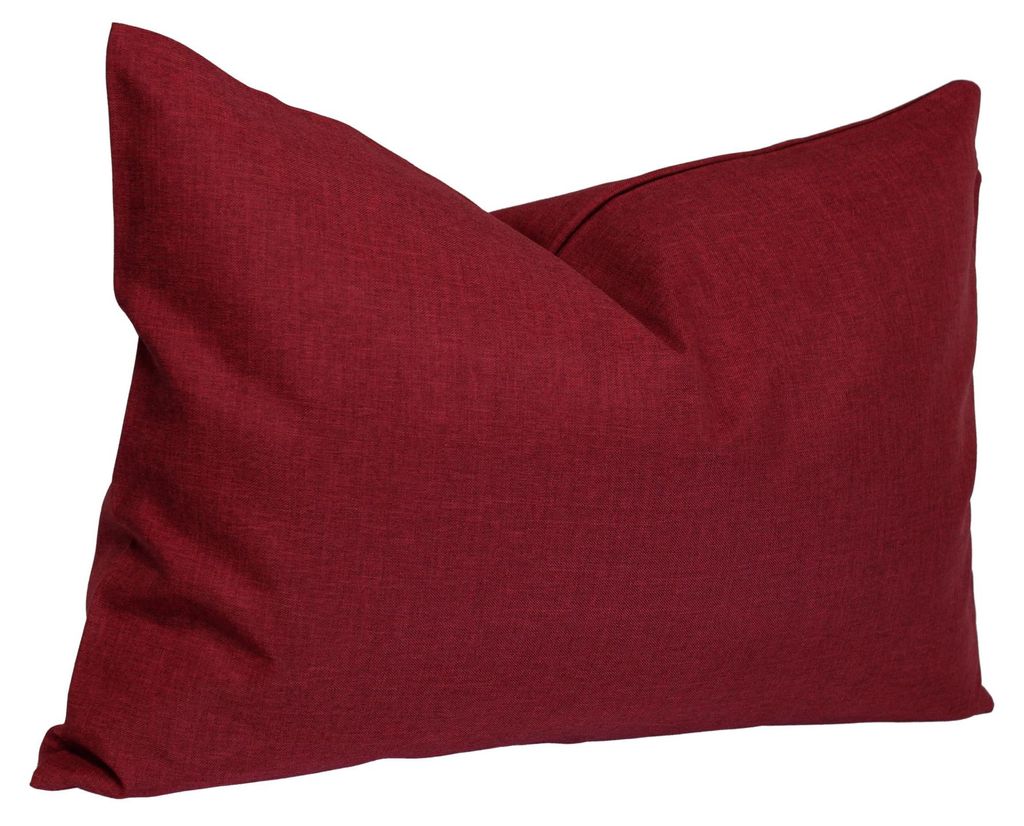 Kissenbezug 40x60 cm bordeaux Struktur Leinenoptik Produktbild 