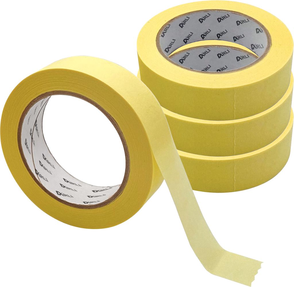 ARLI 4x Abdeckklebeband Kreppband 30 mm x 50 m Krepp 262 Malerkrepp Malerband Kreppklebeband