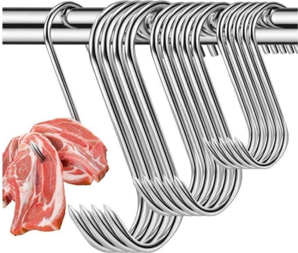 15er-Pack Räucherhaken zum Räuchern von Fleisch und Fisch – Edelstahl
