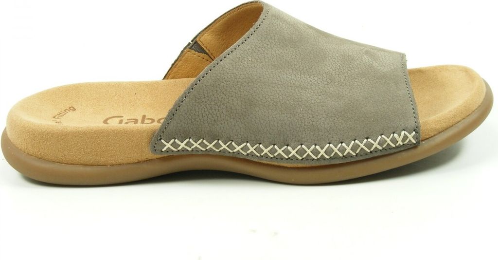 Gabor 03-705 Schuhe Damen Pantoletten Nubuk, Schuhgröße:41, Farbe:Grau