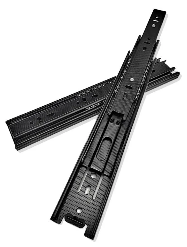 Rails tiroirs extension totale 55 cm robustes à roulement à billes