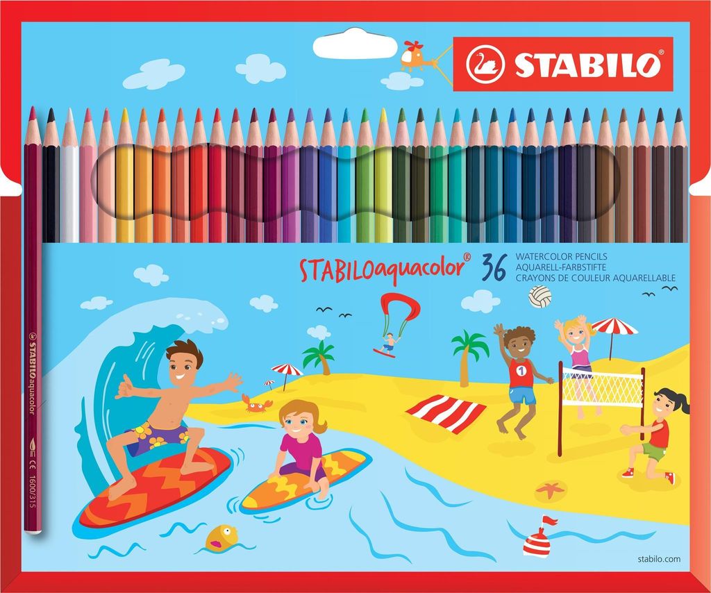Crayon de couleur aquarelle - STABILO aquacolor - paquet de Image du produit 