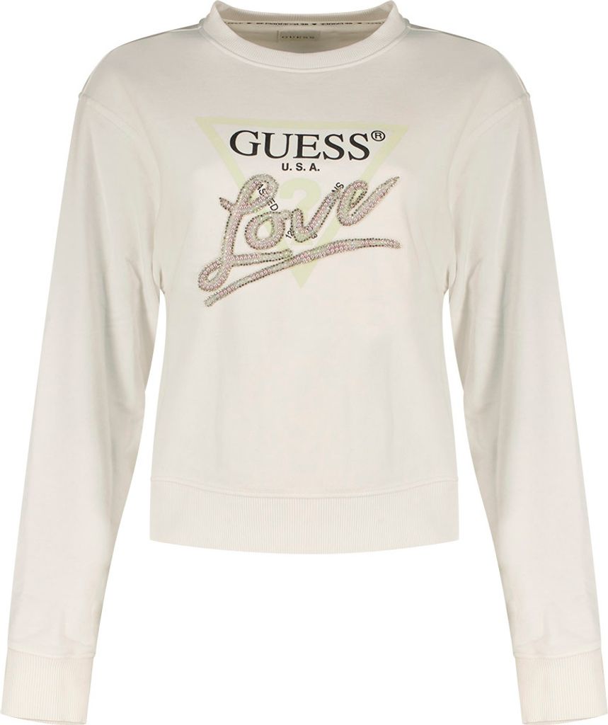 Guess Cn Love Triangle Sweatshirt Weiß L Frau Weiß L