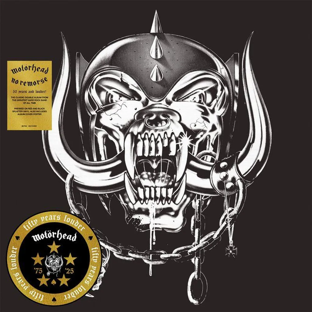 Vinyle Motörhead No Remorse 2 LP Rouge et Noir avec Poster de Collection