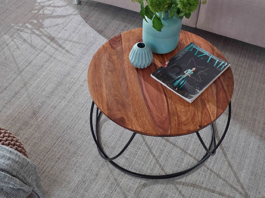 Table basse massive durable et stable en Sheesham pour votre salon - 4