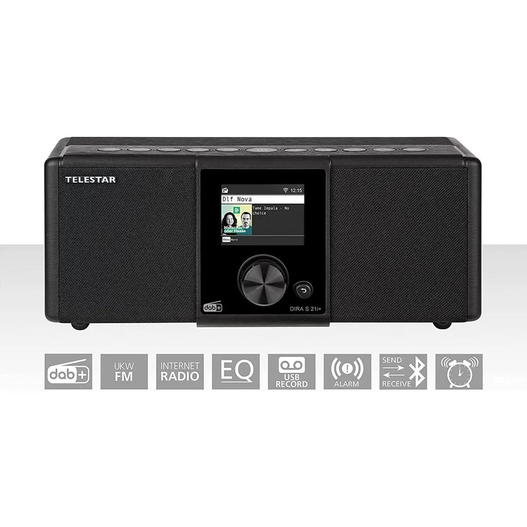 Radio internet DIRA S21i+ EWF DAB+ FM Bluetooth stéréo noir compacte