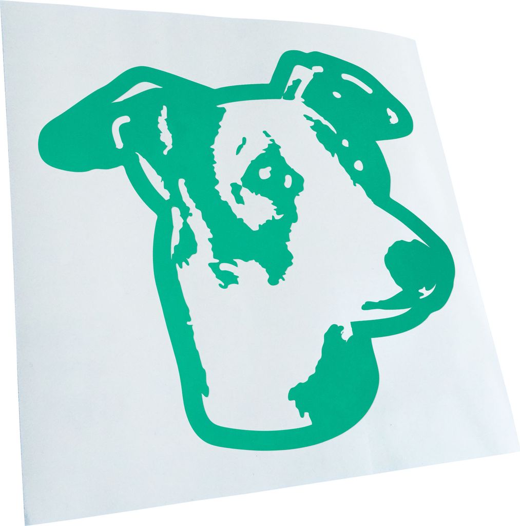 Kiwistar - Autoaufkleber - Whippet Hund - Türkis - 40x36cm - Aufkleber für Auto, Laptop, Fahrrad, LKW, Motorrad Mehrfarbig JDM Decal Racing