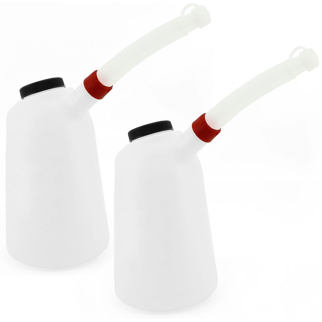 2x Ölkanne 3 Liter Behälter flexiblen Ausgießer YT-06983