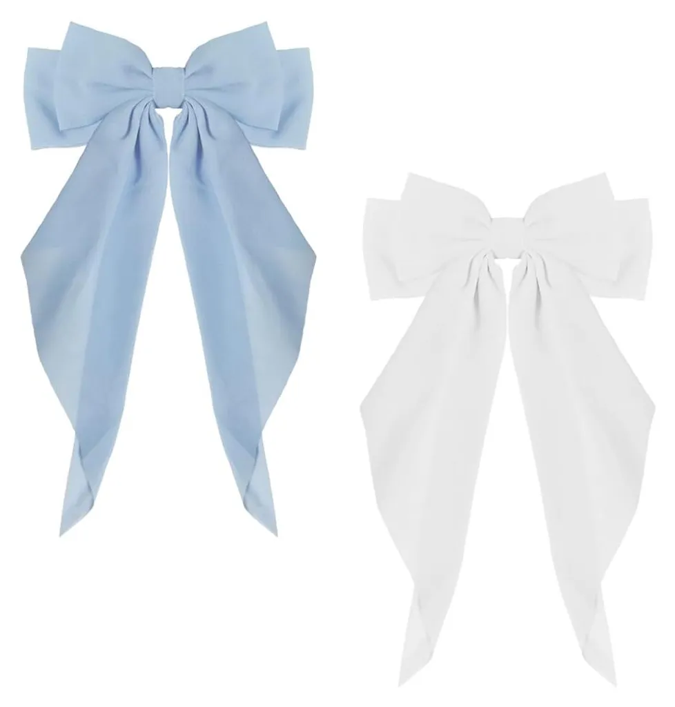 Barrettes gros nœud antidérapantes : fixez vos cheveux avec style (2pc)