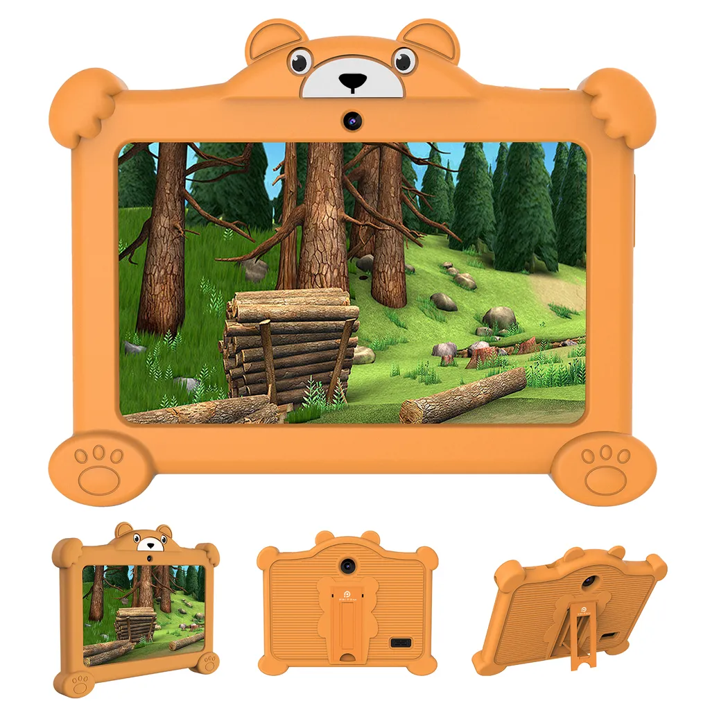 Tablette enfants 7 pouces Android 11 Ourson Jaune antichoc 32Go - 2