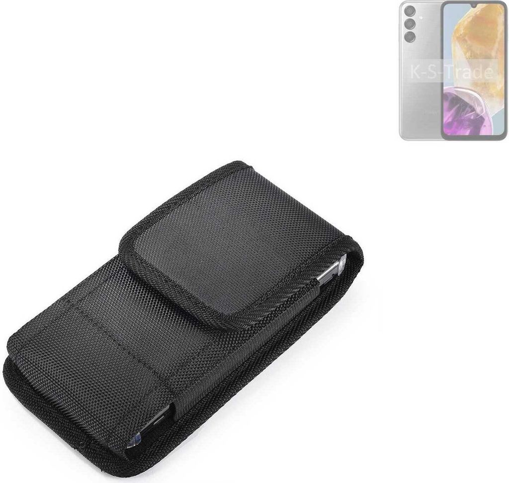 Holster Gürteltasche kompatibel mit Samsung Galaxy M15 5G Holster Gürtel Tasche wasserabweisend Handy Hülle Schutz Hülle Outdoor schwarz K-S-Trade