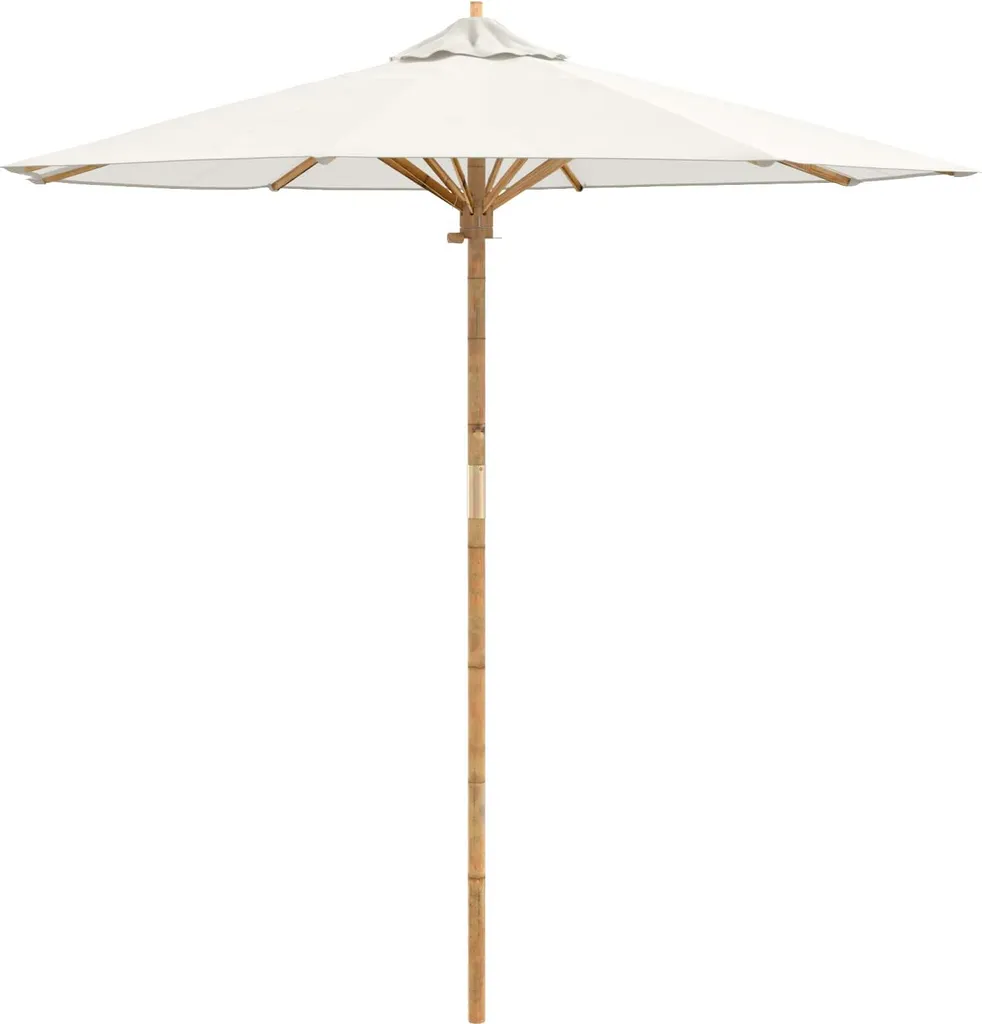 vidaXL Ombrellone Professionale Bambù Ø270 cm Crema | Arredo Contract