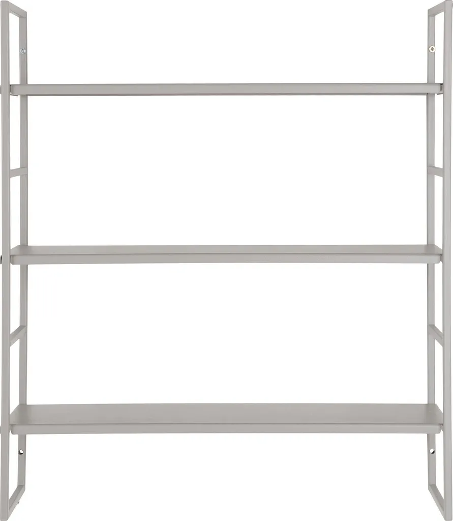 Étagère grise 3 tablettes Beja pour bureau ou cellier - Gain de place