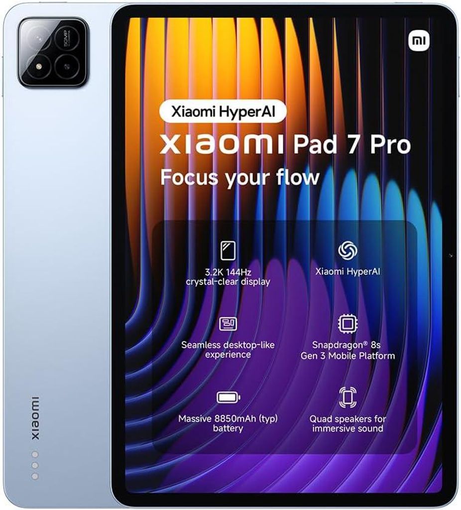 Xiaomi Pad 7 Pro Tablet , Wi-Fi 11,2“, 8+256 GB, Niebieski