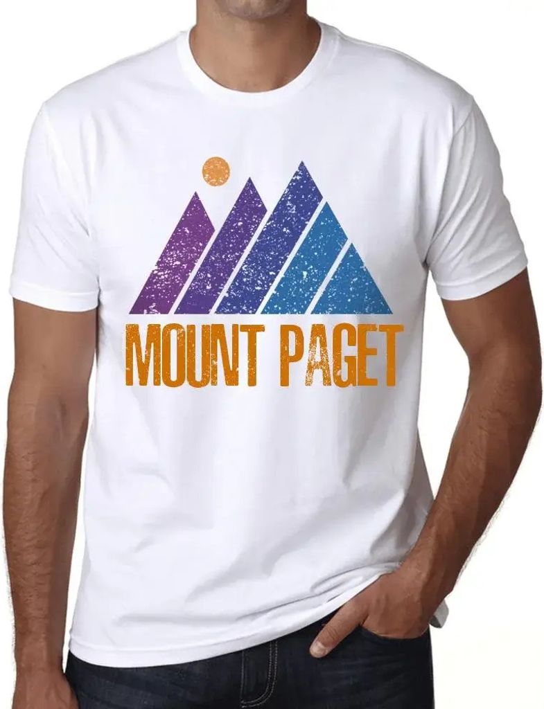 Herren Grafik T-Shirt Gebirgsberg paget – Mountain Mount Paget – Öko-Verantwortlich Vintage Jahrgang Kurzarm Lustige Druck Geburtstag Geschenk...