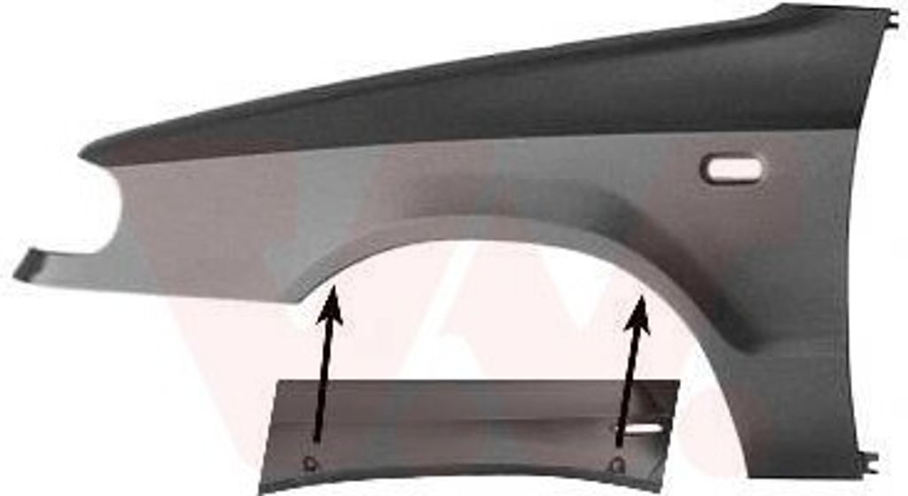 VAN WEZEL 7616655 Kotflügel Vorne Links für VW Caddy II Pickup (9U7) für SKODA FELICIA II (6U1) Felicia I Pickup (6UF, 6U7) FELICIA II Kombi (6U5)