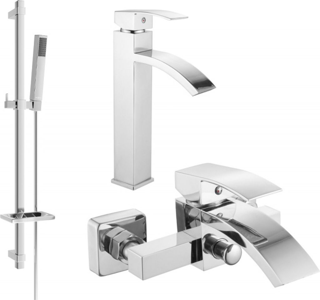 Mexen Libra DQ77 Badewannenset, Chrom - 745113DQ77-00