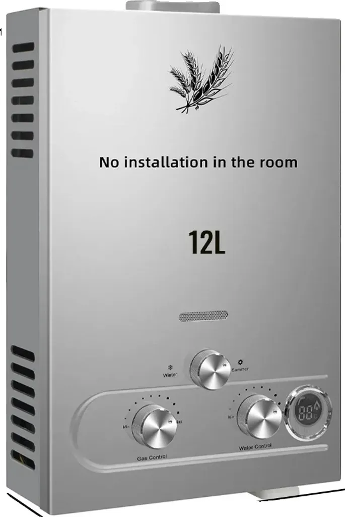 Chauffe-eau VEVOR 12L Gaz GPL avec Écran LCD - Température Personnalisable