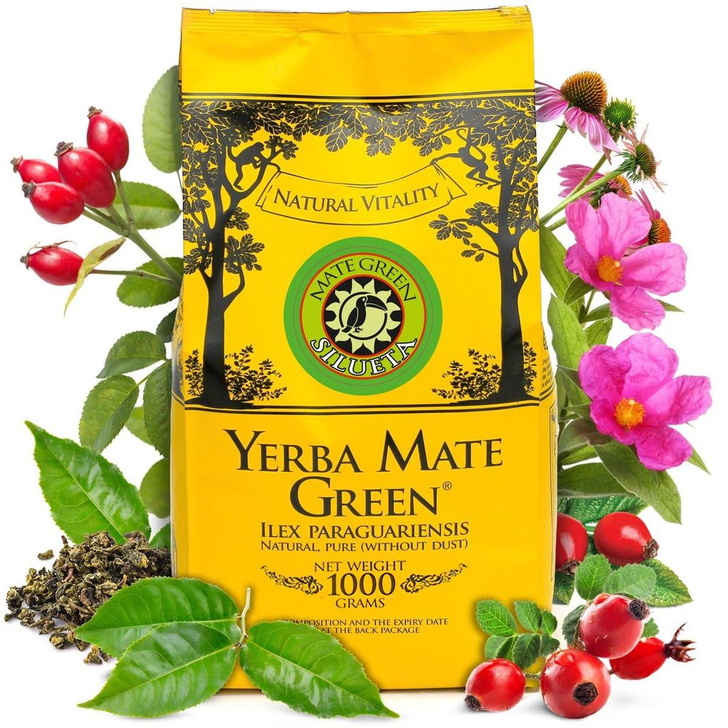 Yerba Mate Green Silueta 1kg - Yerba Mate Tee Grün Produktbild 