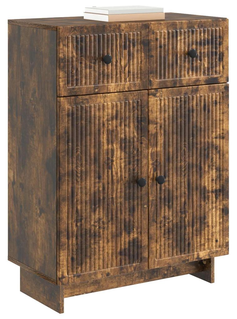 vidaXL Sideboard Geräucherte Eiche 66 x 34,5 x 90 cm Holzwerkstoff