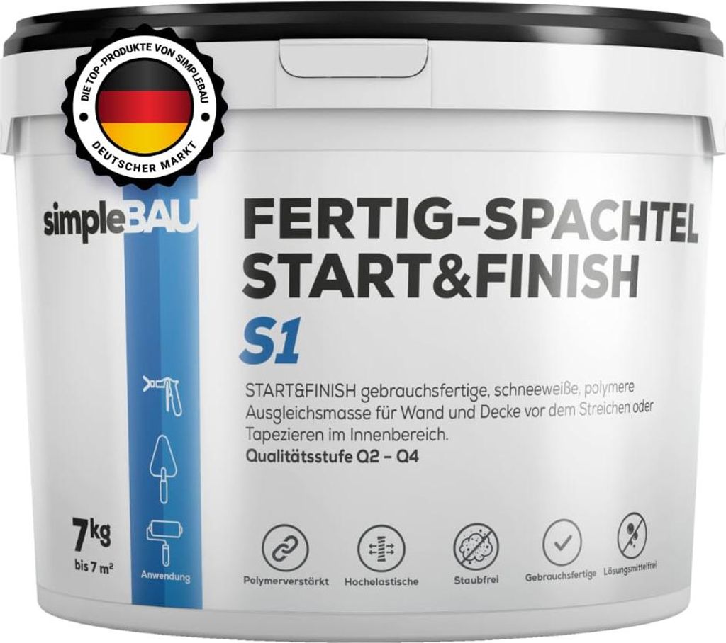 SimpleBau Spachtelmasse Start&Finish gebrauchsfertig zum Produktbild 