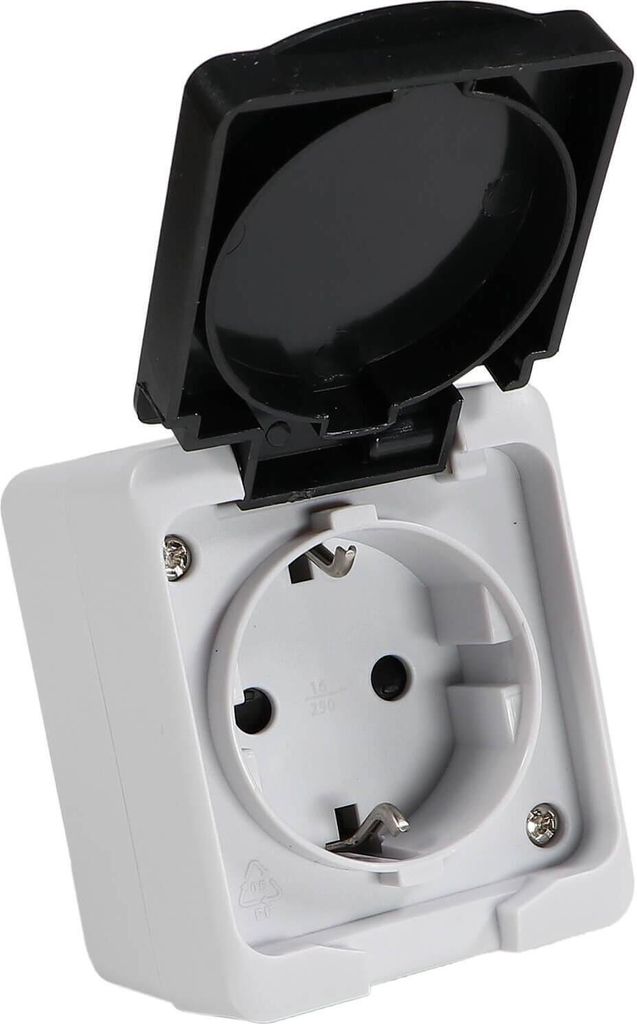 REV AquaMini Steckdose Aufputz IP54 Feuchtraum kompakt Produktbild 