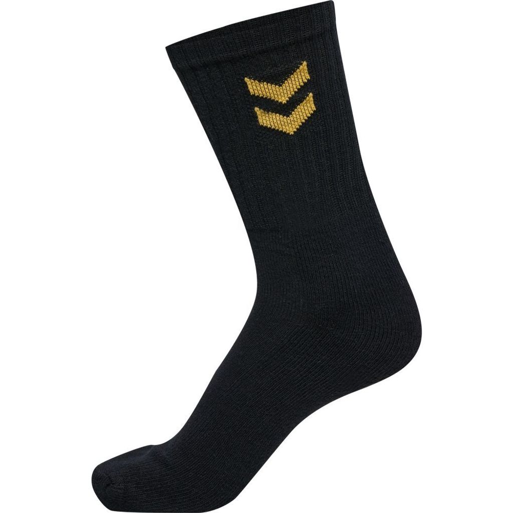 Hummel Hmle24c Socken Herren Kinder schwarz gold Gr 28-31