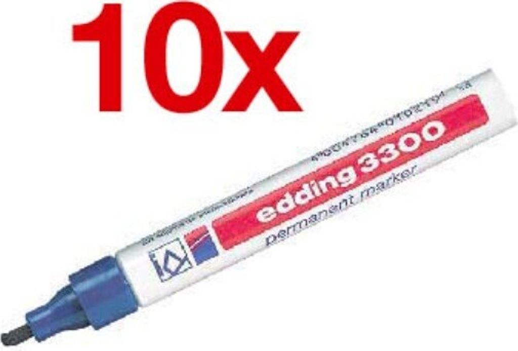 edding 3300 Permanentmarker blau 1,0 - 5,0 mm, 10 St. Produktbild 