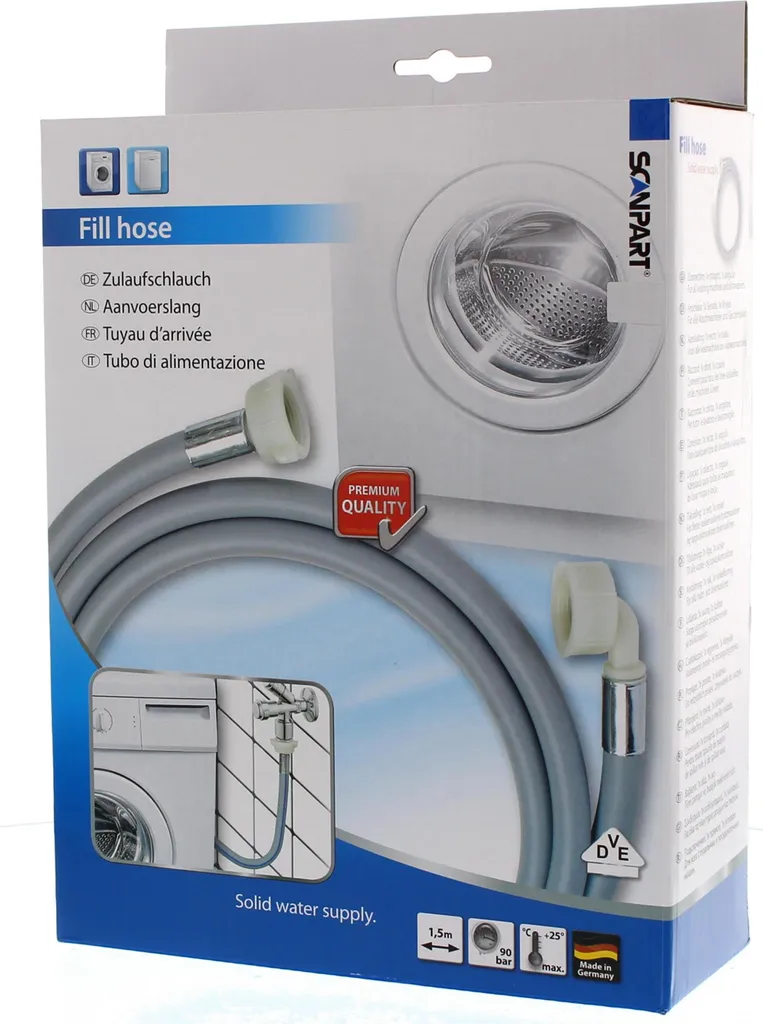 Tuyau d'Alimentation Universel Lave-Vaisselle et Lave-Linge 1,50 m - 3