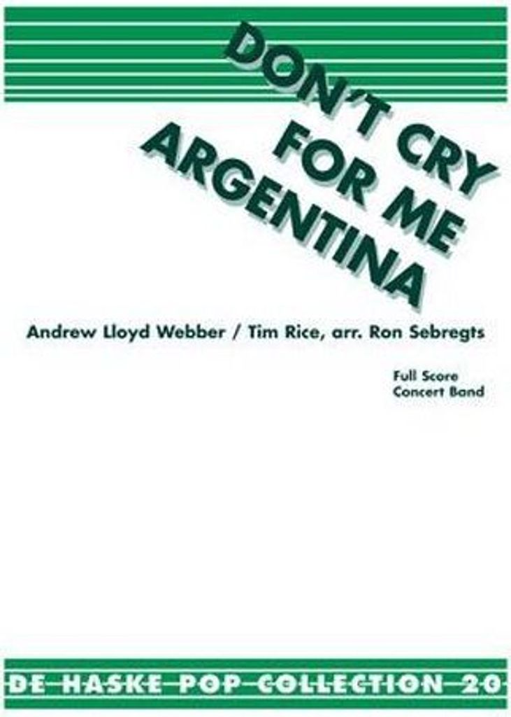 Don't cry for me Argentina for brass band