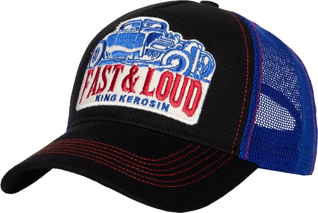 King Kerosin Forever Two Wheels Cappellino da Baseball, Jeans, Einheitsgröße Uomo