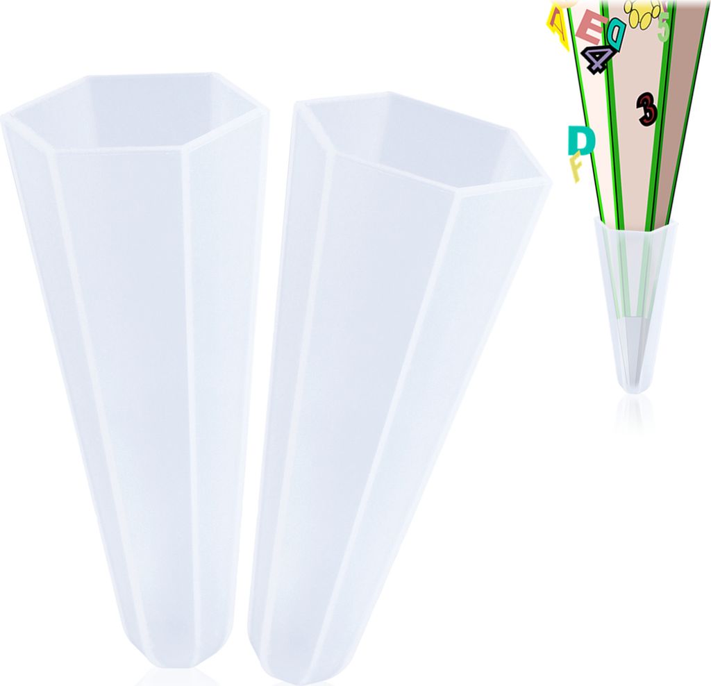 com-four® 2x Schultüten Spitzenschutz - 6-eckige Produktbild 