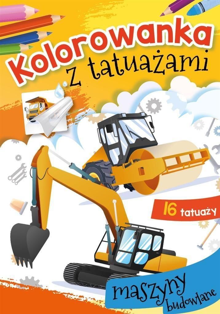 Tattoos-Malbuch. Baumaschinen