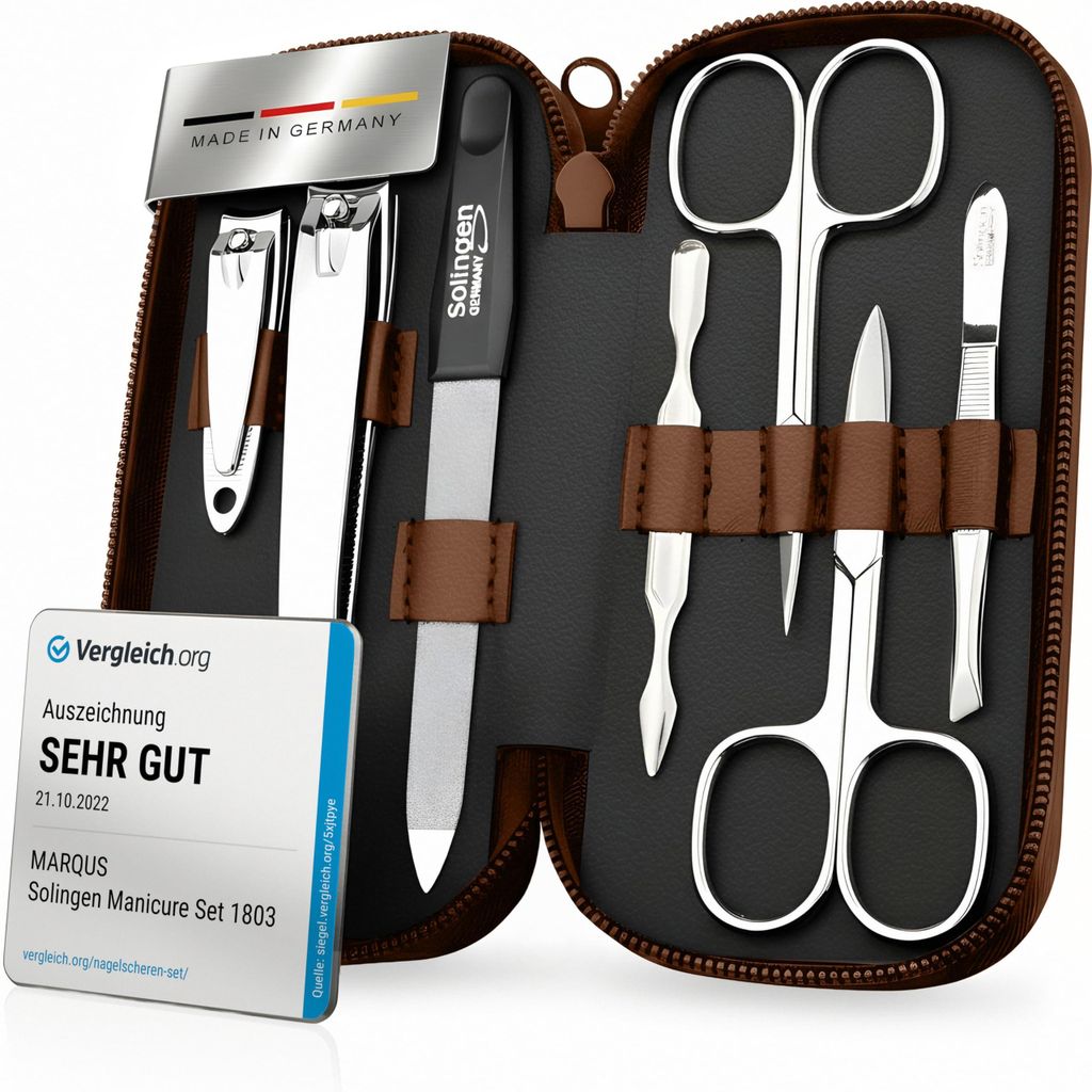 Set manicure Solingen per donna e uomo - custodia in vera Immagine del prodotto 