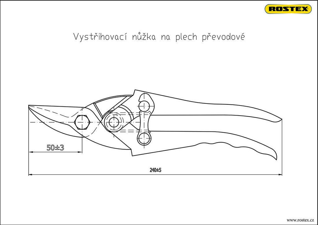 ROSTEX Nožnice na plech sprevodované - pravé | Kaufland.sk